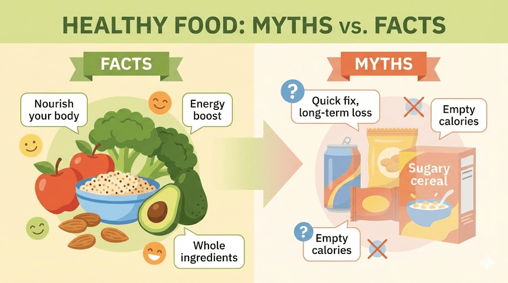 Healthy Food Myths vs Facts: Separating Truth from Popular Beliefs